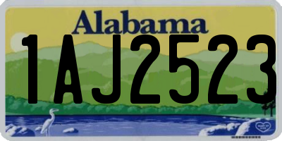 AL license plate 1AJ2523