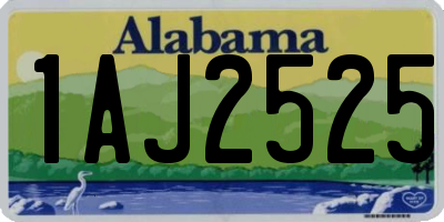 AL license plate 1AJ2525