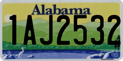 AL license plate 1AJ2532