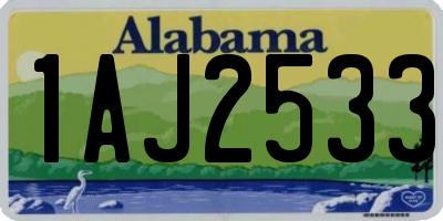 AL license plate 1AJ2533