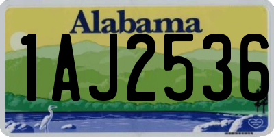 AL license plate 1AJ2536
