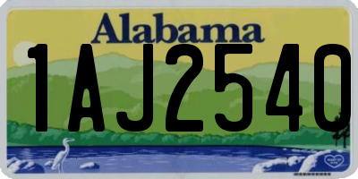 AL license plate 1AJ2540