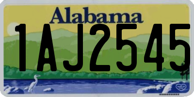 AL license plate 1AJ2545