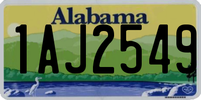 AL license plate 1AJ2549