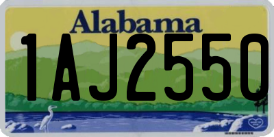 AL license plate 1AJ2550