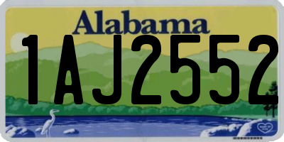 AL license plate 1AJ2552