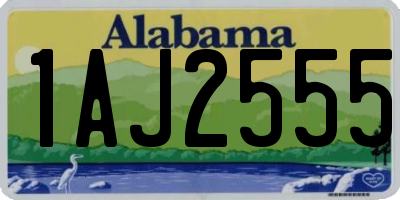 AL license plate 1AJ2555