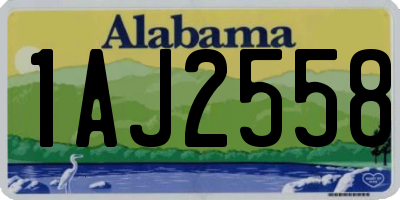AL license plate 1AJ2558