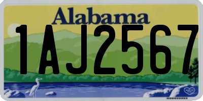 AL license plate 1AJ2567