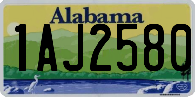 AL license plate 1AJ2580