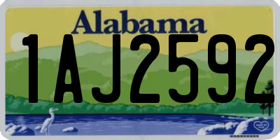 AL license plate 1AJ2592