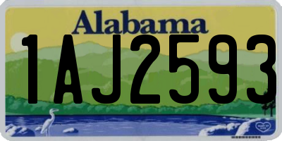 AL license plate 1AJ2593