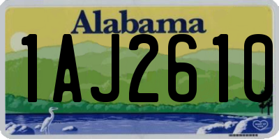 AL license plate 1AJ2610