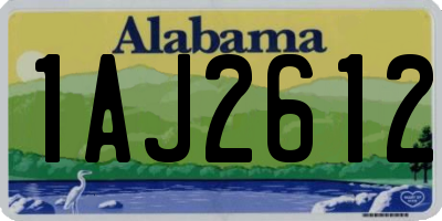AL license plate 1AJ2612