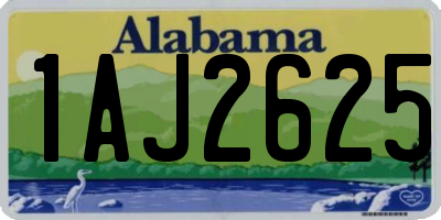 AL license plate 1AJ2625