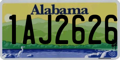 AL license plate 1AJ2626