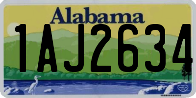 AL license plate 1AJ2634