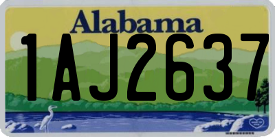 AL license plate 1AJ2637