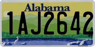 AL license plate 1AJ2642