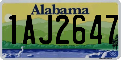 AL license plate 1AJ2647
