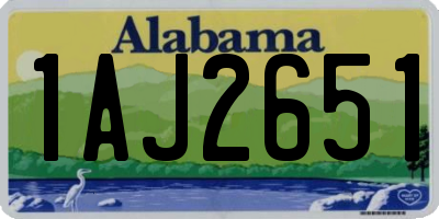 AL license plate 1AJ2651