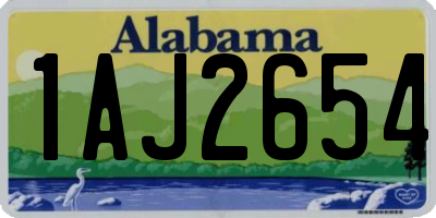 AL license plate 1AJ2654