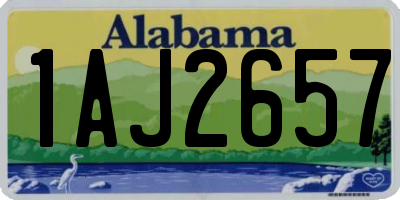 AL license plate 1AJ2657