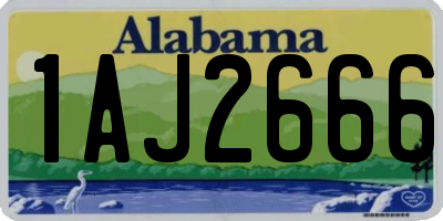 AL license plate 1AJ2666