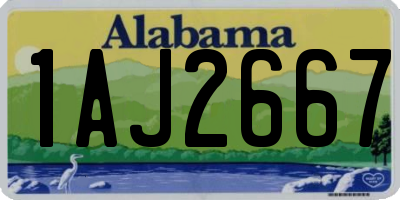 AL license plate 1AJ2667
