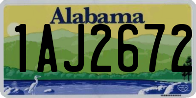 AL license plate 1AJ2672