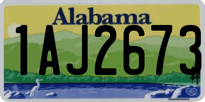 AL license plate 1AJ2673