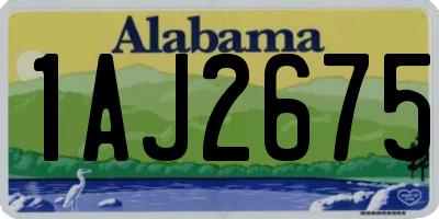 AL license plate 1AJ2675
