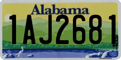AL license plate 1AJ2681