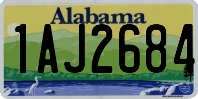 AL license plate 1AJ2684