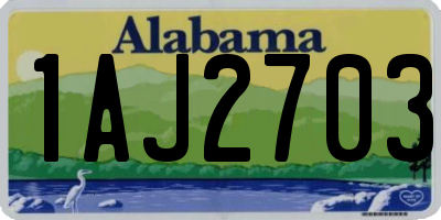AL license plate 1AJ2703