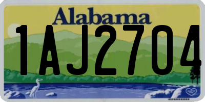 AL license plate 1AJ2704