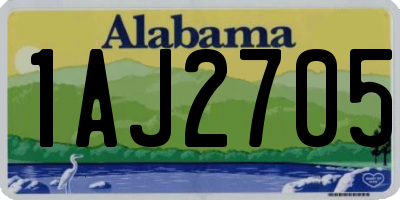AL license plate 1AJ2705
