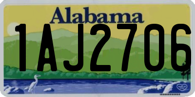 AL license plate 1AJ2706