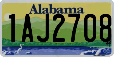 AL license plate 1AJ2708