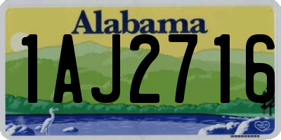 AL license plate 1AJ2716