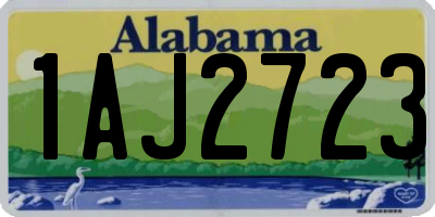 AL license plate 1AJ2723