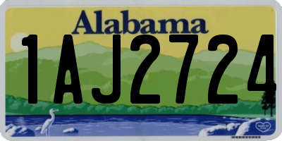 AL license plate 1AJ2724