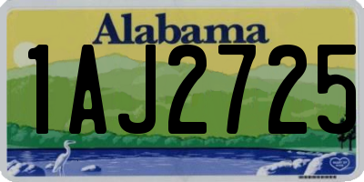 AL license plate 1AJ2725