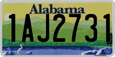 AL license plate 1AJ2731
