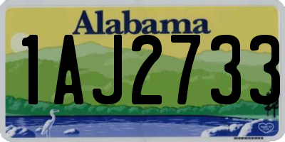AL license plate 1AJ2733