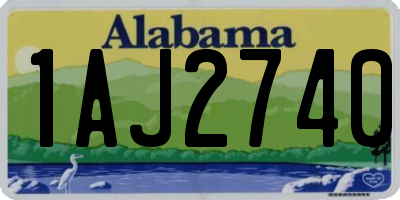 AL license plate 1AJ2740