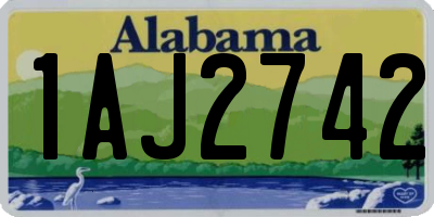 AL license plate 1AJ2742