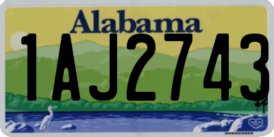 AL license plate 1AJ2743