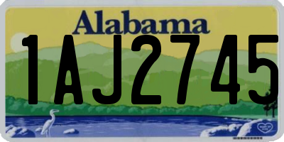 AL license plate 1AJ2745