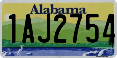 AL license plate 1AJ2754